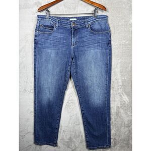 Eileen Fisher Womens Size 16‎ Blue Wash Straight Leg Jeans Capsule Wardrobe Chic